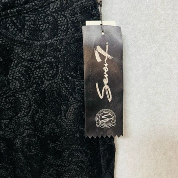 Seven7 Black Velvet Parsley Lace Skinny Jeans Size 8 New with Tags New with tags - Picture 6 of 7